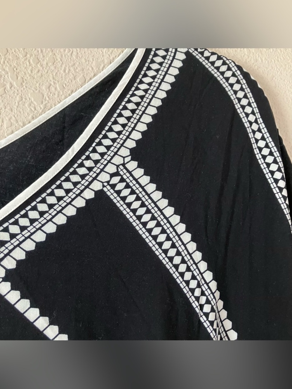 STELLA & DOT Gemma Kimono Tunic M Swim Cover-Up Beach Resort Boho Festival Black - Picture 8 of 11